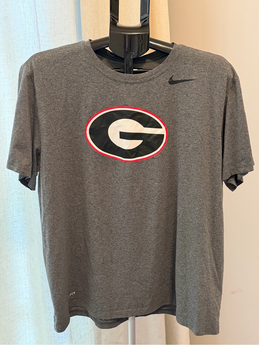 Nike Gray Georgia Bulldogs Short Sleeve Performance Tee with Logo